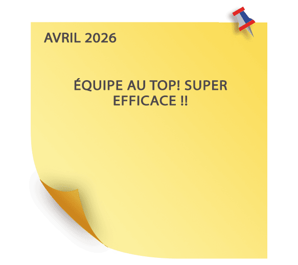 Post-it d'avis d'un client avril 2026