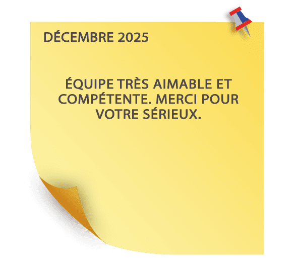 Post-it d'avis d'un client décembre 2025 (2)