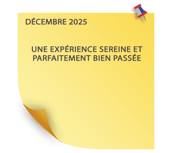 Post-it d'avis d'un client décembre 2025