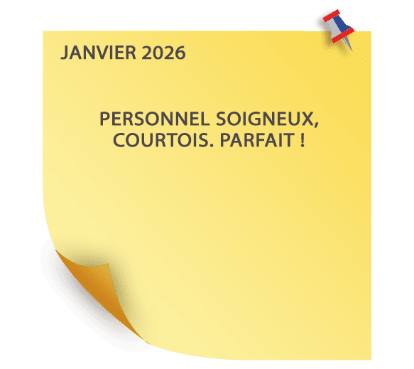 Post-it d'avis d'un client janvier 2026