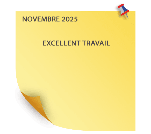 Post-it d'avis d'un client novembre 2025